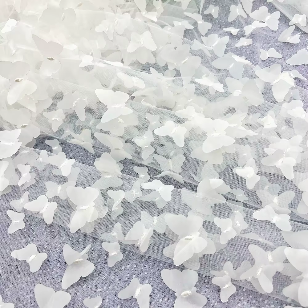 Vêtements menstruels d'aviation papillon pour enfants, robe de soirée pour femmes, tissu vert 3D, tr