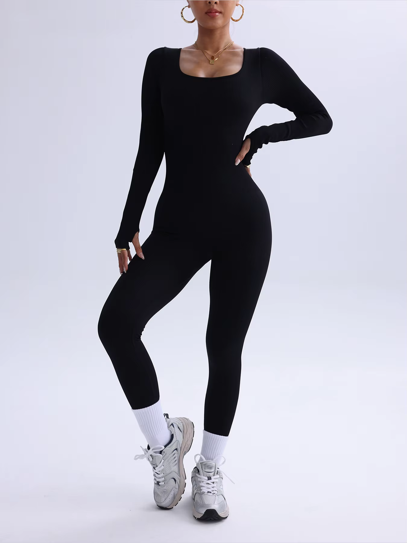 Combinaison de yoga une pièce pour femme, body à manches longues, streetwear sexy à la mode, body de