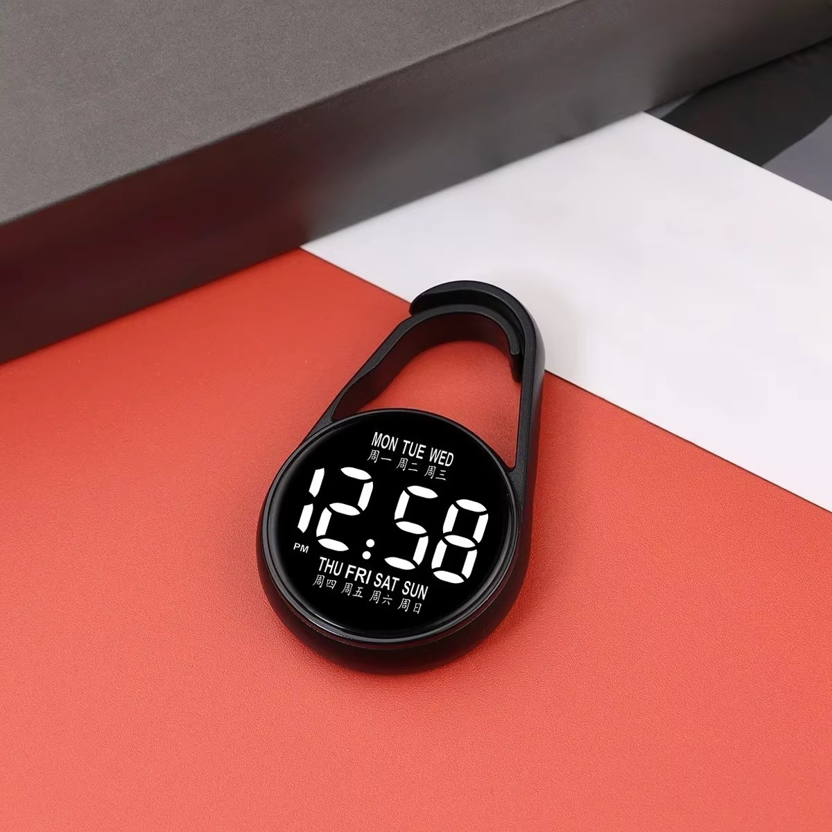 Montre électronique LED suspendue, veilleuse, montre numérique électronique suspendue, montre de poc