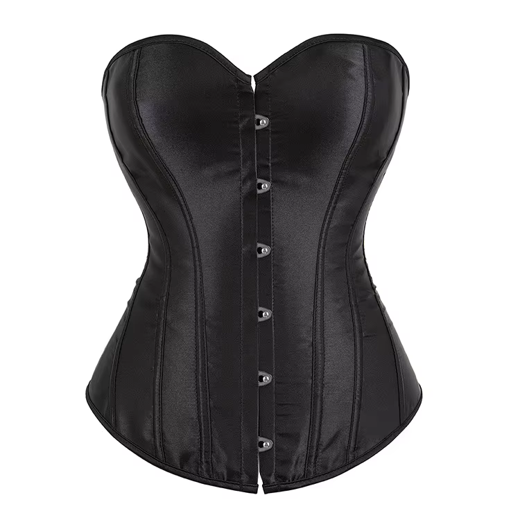 Grande taille Sexy Bustier haut Corset gothique à lacets élastique désossé surbuste Corselet Steampu