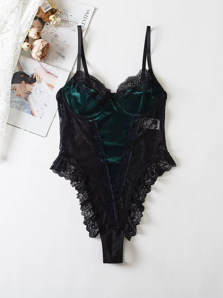 Body Sexy en dentelle pour femmes, barboteuse sensuelle Vintage, Lingerie conjointe, Corsets de Styl