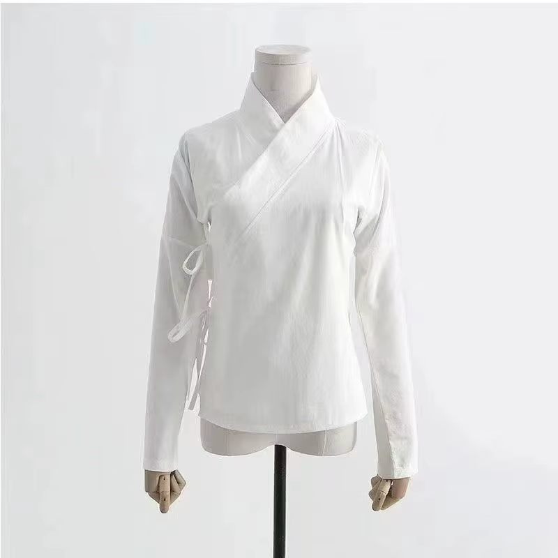  Ensemble Hanfu de la dynastie Tang, Robe unisexe à col rond, Costume taoïste de Style Li Bai, vête