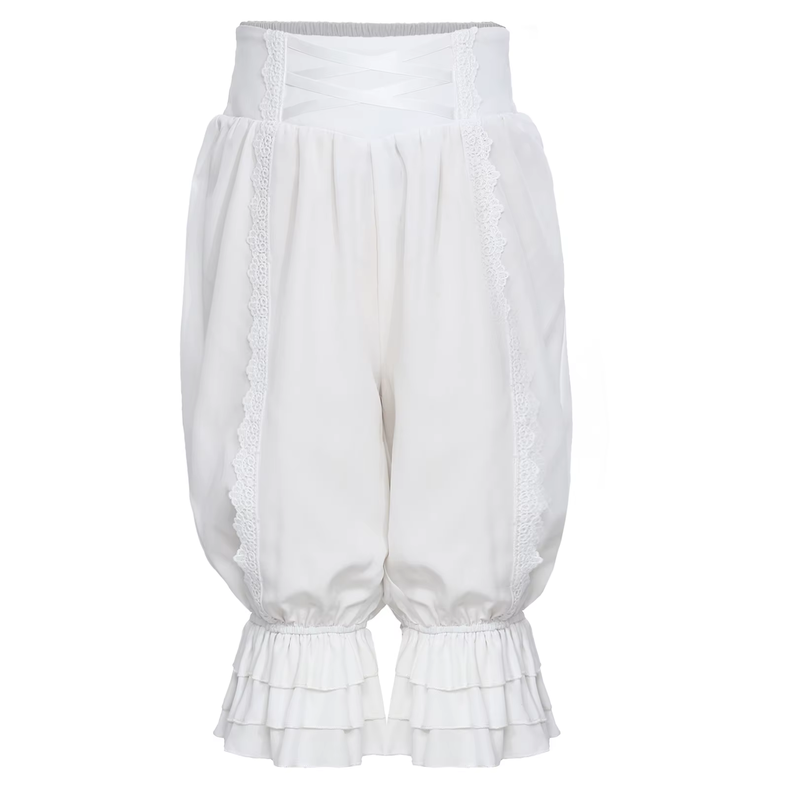 Pantalon victorien de la Renaissance médiévale pour filles, pantalon en dentelle, Costume de pèlerin