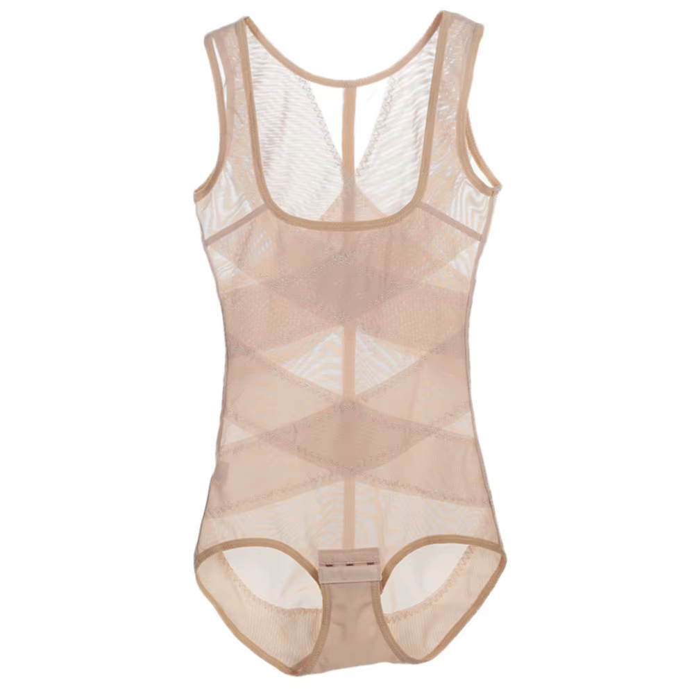Combinaison amincissante Cross Fit en maille fine sans couture, lingerie transparente post-partum, c
