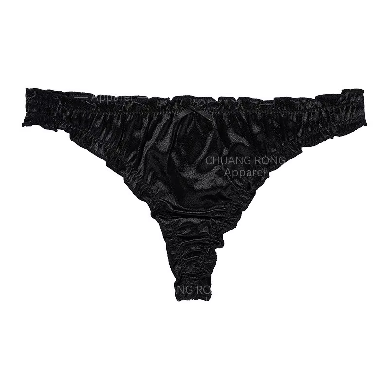 Soyeux Sexy femmes culottes Satin glace soie sans couture élastique dames sous-vêtements slips invis