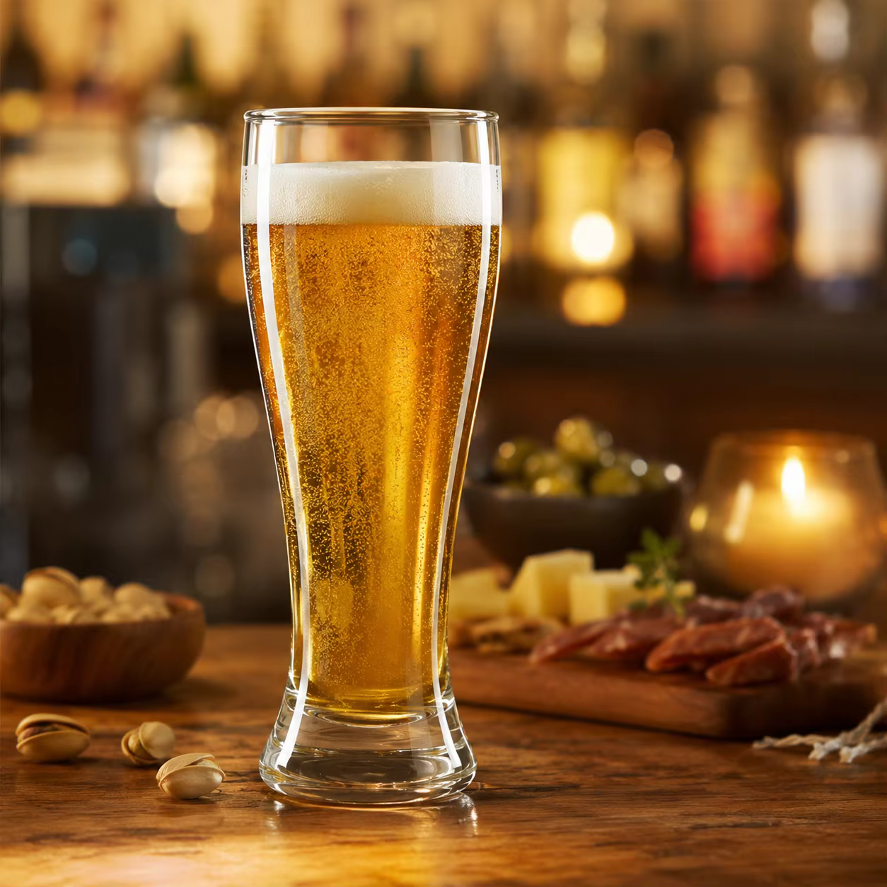 Verre à bière 500 ml, verre Pilsner en borosilicate haute résistance, verre à bière transparent haut