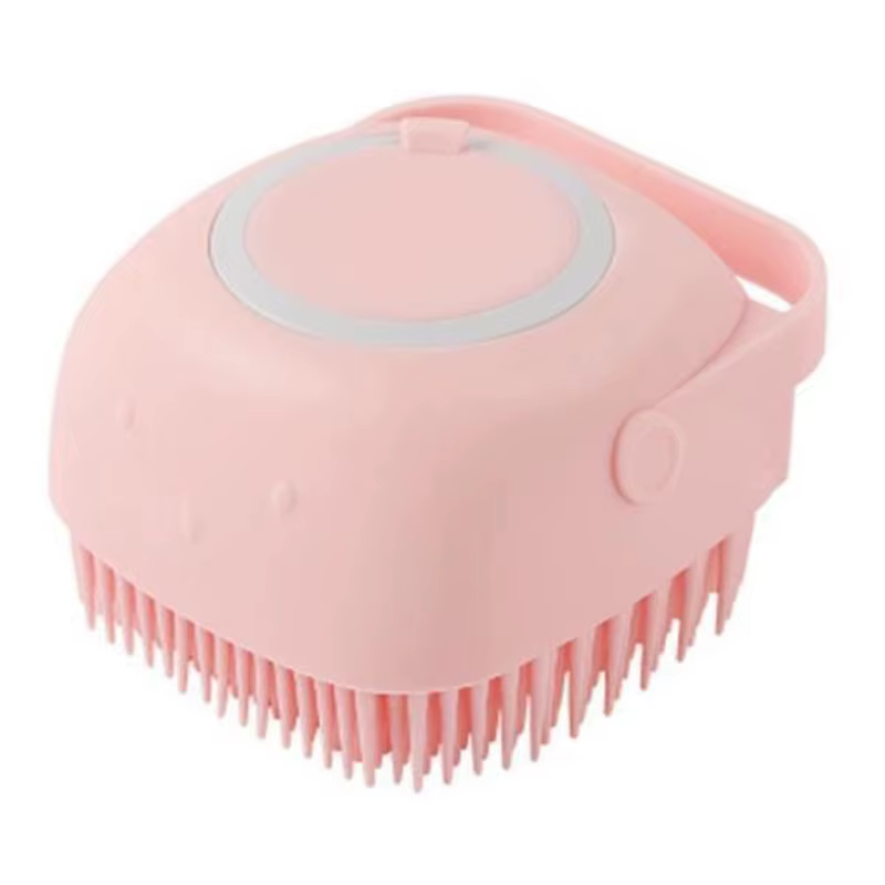 Brosse de massage et de nettoyage en silicone pour le bain, peigne de toilettage, accessoires de bai