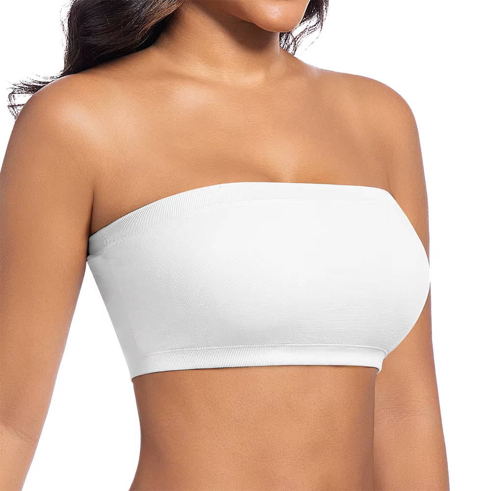 Soutien-gorge tubulaire sans bretelles pour femmes, Bandeau enveloppant la poitrine, sans doublure, 