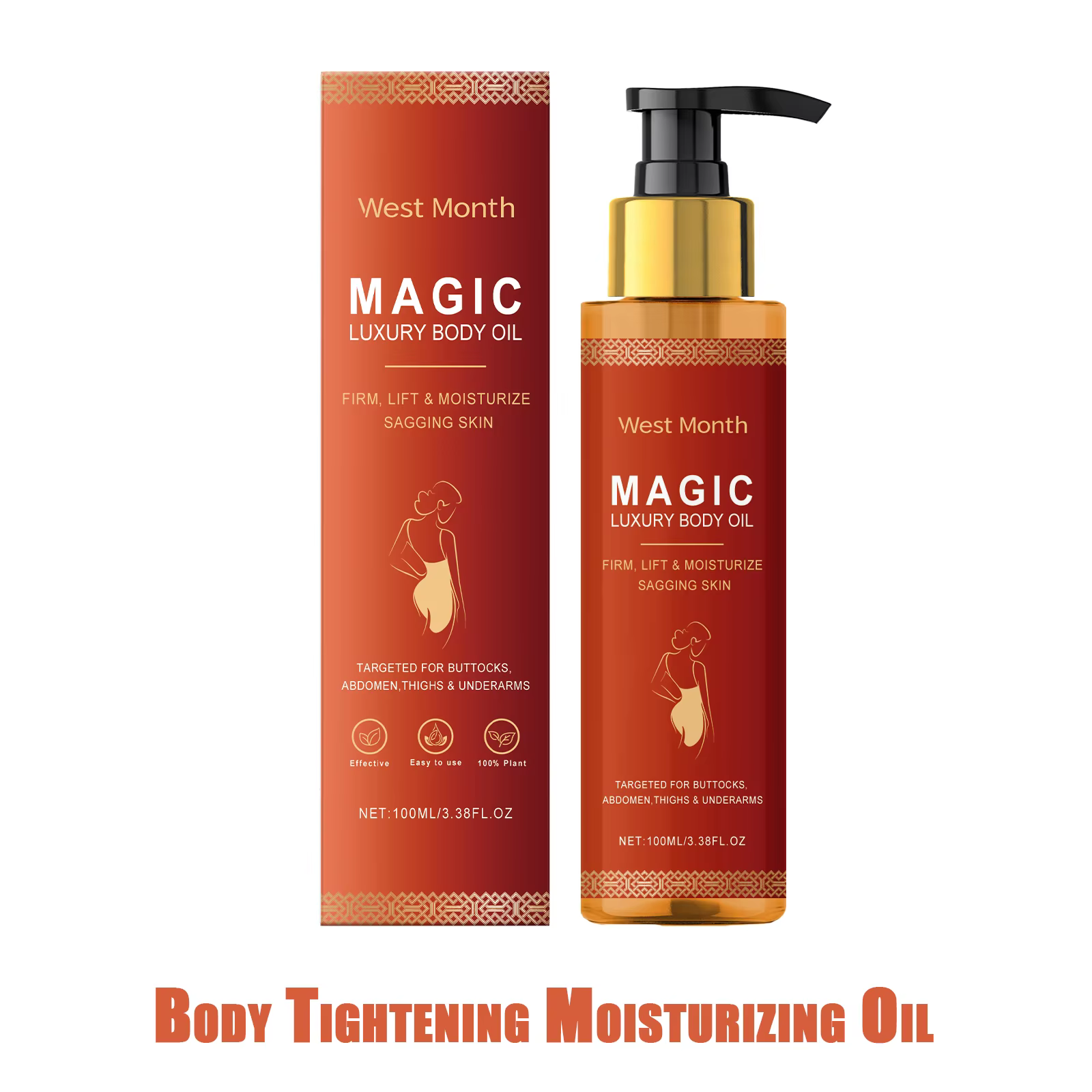 West Montr huile hydratante raffermissante pour le corps et huile hydratante hydrate douce et raffer
