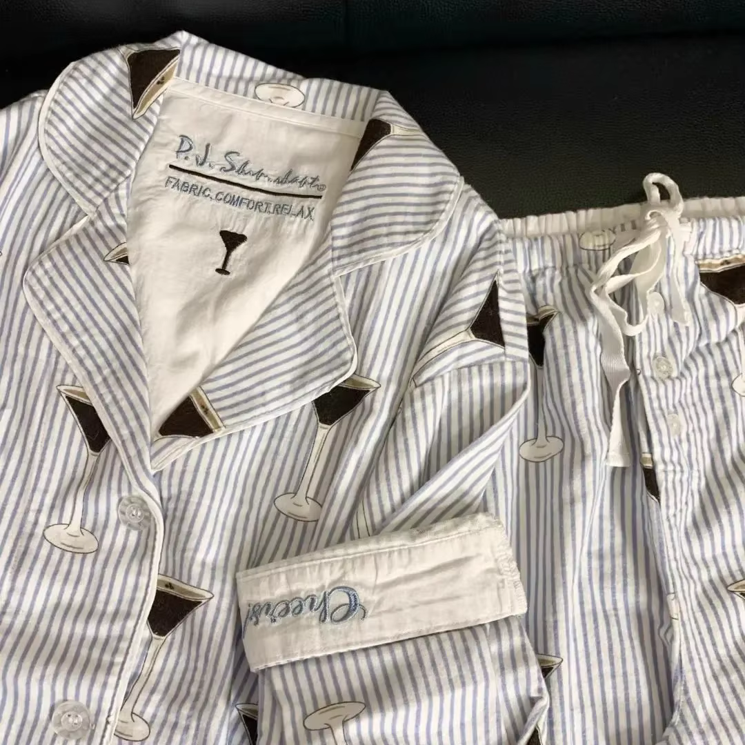 Ensemble pyjama Pour Femme, vêtements de nuit imprimés de dessins animés, haut et pantalon élégants,