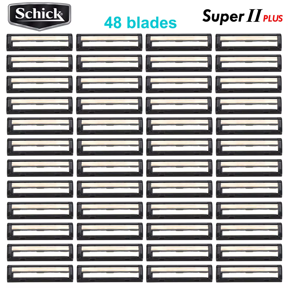 Schick – žiletky na tvár Super II PLUS, dvojité mazanie, vitamín B5, 48 ks